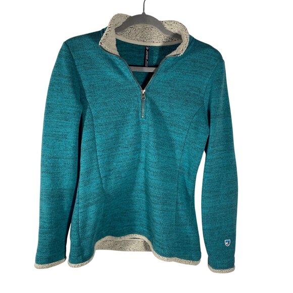KUHL women’s Alfpaca Fleece Quarter Zip Pullover Sweater size M outdoor active - Picture 1 of 9
